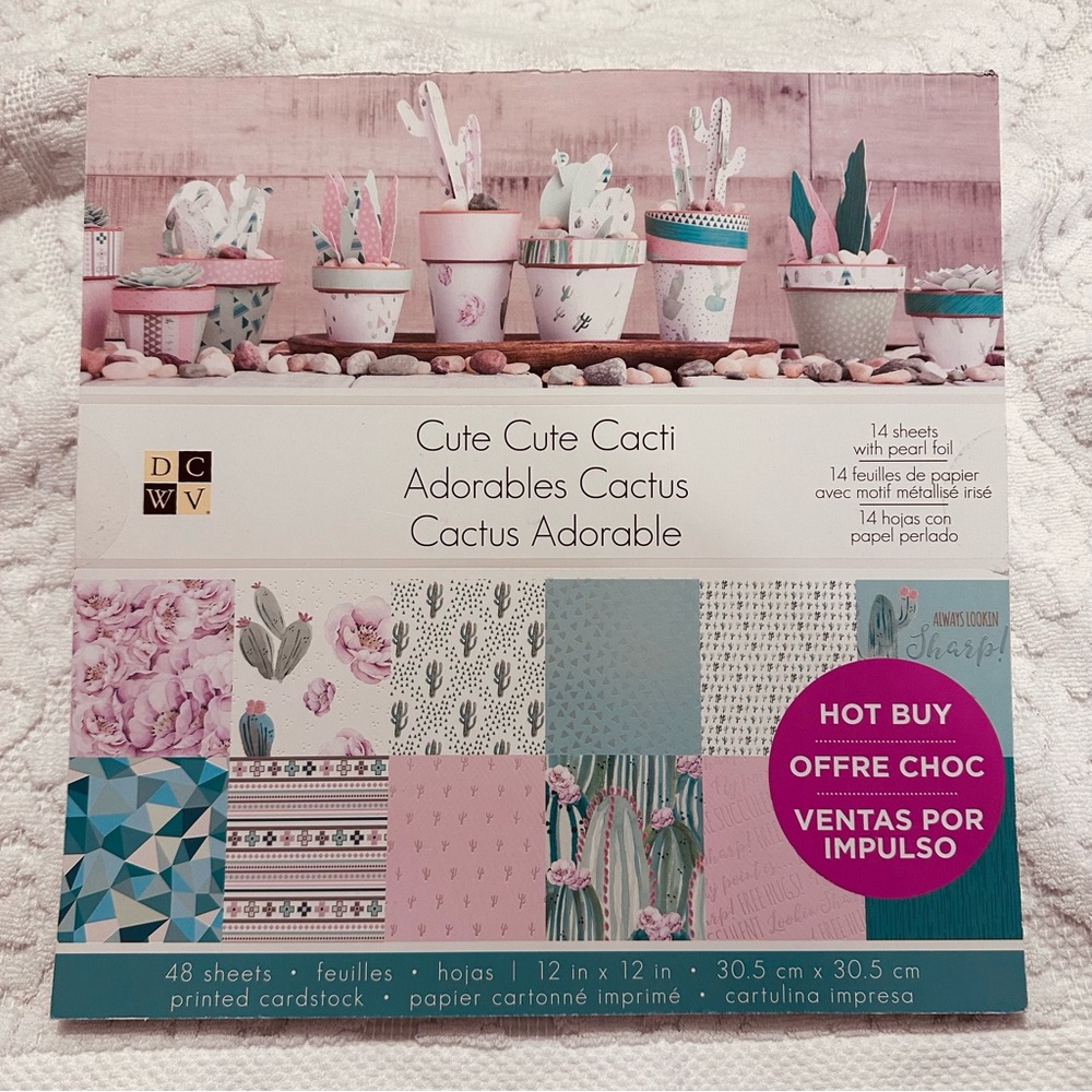 DCWV | Paper Pad | Cute Cute Cacti